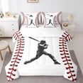 thumbnail image 1 of Baseball Bat Comforter Set 7 Piece Bed in a Bag Twin,Softball,European Sports Ball Bedding Sets Hobby Activity Player Sheet Set with Comforter Competitive Game Room Decor, 1 of 5