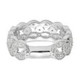thumbnail image 5 of Solid 14K White Gold Diamond Wedding Band Ring Size 8 (.498 cttw.), 5 of 8