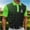 Black, variant on Men's Gradient Dot Print Golf Polo Shirt, Short Sleeve Collared Performance Top Sky Blue