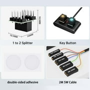 Aluminum Button PC Power with LED Indicators & Mechanical Keys for Desktop Case Customization