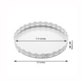thumbnail image 2 of BalsaCircle 12" White Acrylic Wooden Textured Round Serving Tray Embossed Rim, 2 of 7