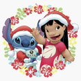 thumbnail image 2 of Women's Lilo & Stitch Christmas Greetings Graphic T-Shirt, 2 of 4