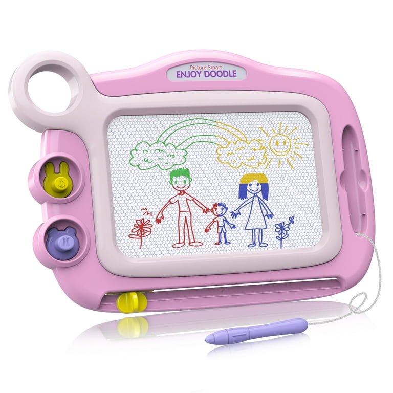 Magna Doodle Board Christmas Gift for 1 2 3 4 Year Old Girl,Magnetic  Drawing Board Gift for 2 3 4 Year Old Girl Toy Age 1 2 3 Birthday Gift for  2 3 4 Year Old Girls Small Toys for Travel 
