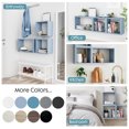 thumbnail image 3 of Kaboon Wall Mount Cube Shelf Set of 3,19.75x12.5x7.75, Model-Cube-Shelf, Peace Blue, 3 of 6