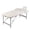 Cream white, variant on vidaXL Black Foldable Massage Table 2 Zones with Aluminum Frame