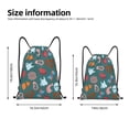 thumbnail image 2 of Xecao cute Skull organ Pattern Sports Drawstring Backpack - String Swim Gym Bag with Wet Proof Pocket for Women&Men-Medium, 2 of 6