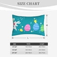thumbnail image 4 of Lsque bunny holding flower Pattern Pillow Case – Soft & Cozy Throw Pillow Cover, Hypoallergenic Cushion Case for Sleeping Women with Envelope Closure-20"x30", 4 of 6