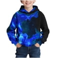 thumbnail image 2 of Ynynloco Boys Hoodies 3D Graphic Size 4-14 Years Pullover Hooded Sweatshirt Casual Long Sleeve Lightweight Kids Patchwork Fashion Clothes, 2 of 7