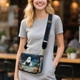 thumbnail image 2 of ZUXONGSY Ghost Book Floral Galaxy Print Shoulder Handbag for Women Lightweight Crossbody Bag Fashion Satchel with Adjustable Wide Strap for Dating Workout, 2 of 7