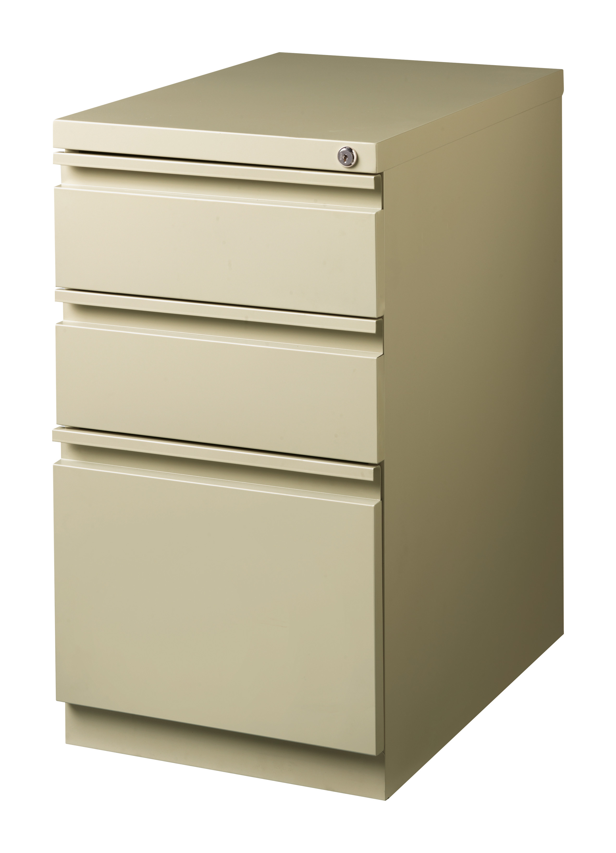 Hirsh 23" Deep Mobile Pedestal File Cabinet 3 Drawer Box-File-File, Letter Width, Putty - image 4 of 7
