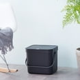 thumbnail image 3 of Masteelf Black Portable Plastic Garbage Bin Ideal for Home Organization Easy to Use for Bathroom Office Storage 3.5L, 3 of 8