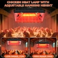thumbnail image 5 of XZKING Chicken Coop Heat Lamp for Dog Kennel, Cat Bed, Reptiles & Incubators - 250W Adjustable Heat Lamp with 2 Heat Settings for Poultry, Livestock, and Pets, 5 of 7