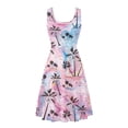 thumbnail image 4 of Yuyamidu Summer Dresses for Women Tropical Palm Tree Print Beach Tshirt Sundress Casual Pockets Tank Dress Sleeveless High Waist A-line Women's Dresses Women's Dresses for Indoor Outdoor XS-4XL, 4 of 6