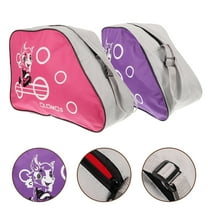 Homoyoyo 2-Pack Assorted Color Roller Skate Bags for Women, Outdoor Travel Accessories with Spacious Storage