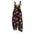 thumbnail image 2 of BOMYJESK Women's Halloween Jumpsuits Bat Pumpkin Ghost Adjustable Strap Overall Jumpsuit 2026 Hippie Loose Spaghetti Strap Rompers Multicolor XL, 2 of 7