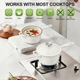 thumbnail image 4 of Walchoice 1QT Sauce Pan, Enameled Cast Iron Saucepan Dutch Oven Pot with Lid, 1 Quart Small Cooking Sauce Pot, Nonstick & Oven Safe - White, 4 of 8