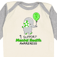 thumbnail image 4 of Inktastic I Support Mental Health Awareness Elephant and Balloon Boys or Girls Long Sleeve Baby Bodysuit, 4 of 5
