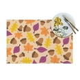 thumbnail image 4 of XMXY Woven Placemats Set of 6 PCS, Acorn Autumn Background Table Mats Washable Heat Resistant Placemats, 4 of 6
