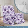 thumbnail image 4 of Renewold Bat Star Tie-dye Purple Recliner Chair Cover Soft Reclining Slipcover 4 Pieces Recliner Cover Stretch Furniture Protector with Pocket Halloween Decor for Pets, Dogs, Kids, 4 of 8