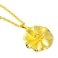 thumbnail image 4 of AYYUFE Women Gold Plated Hollow out Flower Pendant Chain Necklace, 4 of 5