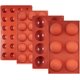thumbnail image 1 of Molde de silicona semicircular de 4 piezas, moldes de silicona para hornear de media esfera para dulces y chocolate, moldes de galletas cilíndricos antiadherentes y sin BPA, 1 of 5