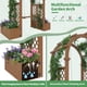 thumbnail image 4 of Yeshouse Pérgola de madera para jardín con jardineras, columpio y pérgola. Enrejado de arco exterior para plantas trepadoras, enredaderas y uvas. Ideal para bodas y fiestas en el patio, 4 of 6