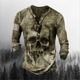 thumbnail image 1 of HSHDLDF T-Shirt Rétro Cool à Motif Crâne pour Hommes, Manches Longues, Mode (D,m), 1 of 5