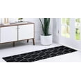 thumbnail image 2 of Unique Loom 3146684 2 x 13 ft. Geometric Trellis Frieze Runner Rug, Black, 2 of 2