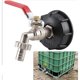 thumbnail image 1 of Paquete de 1, adaptador de caja de drenaje S60X6 IBC para conexión de manguera de mezclador de jardín de latón, conexión de tanque de 1000 l de 12,7 mm, 1 of 5