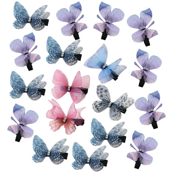 MasteelfCA 18pcs Mini Butterflies Hair Clips Beautiful Hair Accessories Hair Butterflies Clips