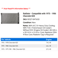 thumbnail image 2 of Radiator - Compatible with 1975 - 1986 Chevrolet K20 - Spectra Premium, 2 of 2