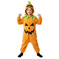 thumbnail image 2 of Halloween Pumpkin Onesie Pajamas, Cute Cartoon One Piece Jumpsuit Sleepwear with Funny Design for Cozy Loungewear Home Relaxing, 2 of 6