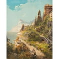 thumbnail image 2 of Robert Alott 12x14 Gold Ornate Wood Frame and Double Matted Museum Art Print Titled - Riviera Di Levante (1904), 2 of 4