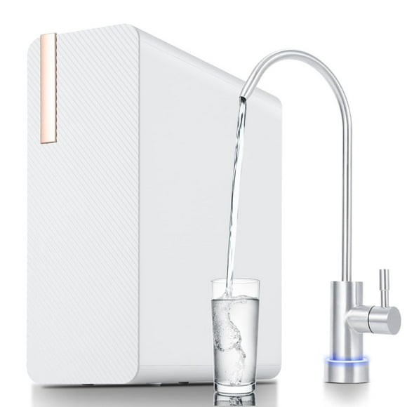 TROPOW Système de Filtration d'Eau par Osmose Inverse Sans Réservoir 600 GPD – Système RO sous l'Évier à 7 Étapes avec Robinet Intelligent, Rapport Pur/déchet 2:1 – Idéal pour la Maison et le Bureau