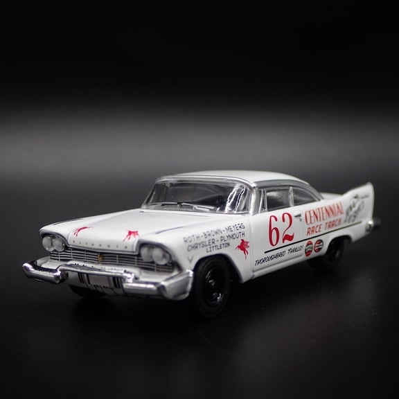 Open Box 1957 57 PLYMOUTH SAVOY (GIBA) PIKES PEAK HILL CLIMB 1/64 SCALE DIECAST MODEL CAR