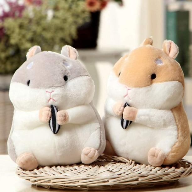Soft Cuddly Hamster Plush with Sunflower Seed Soft Stuffed Animals