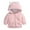 Pink, variant on PEZHADA Baby Fall Winter Coat , Winter Down Coat Newborn Infant Girl Cartoon Ear Hooded Pullover Tops Warm Clothes Coat Pink （0-18months)