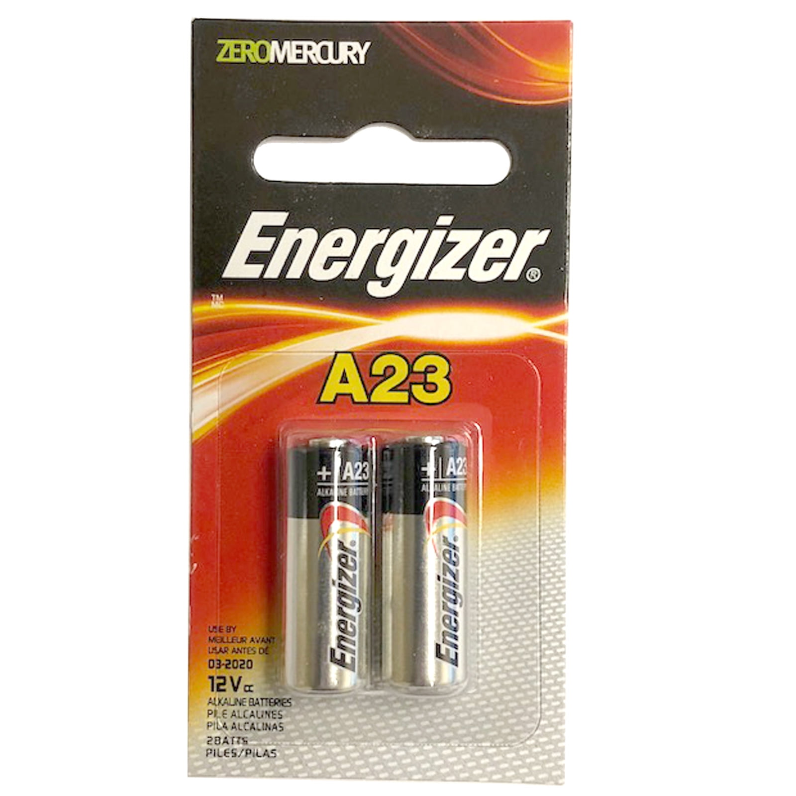 Energizer 2pk 12V Alkaline Batteries A23BP Replace 1811A, 23A, 8F10R, 8LR32, A21