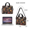thumbnail image 3 of FORMRS 16" Laptop Bag Carrying Sleeve Case with Handle Travel Shoulder Briefcase, Colorful Flower, 3 of 8