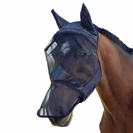 Equitheme Fly Mask Uv Protection Zipper Black main image 0