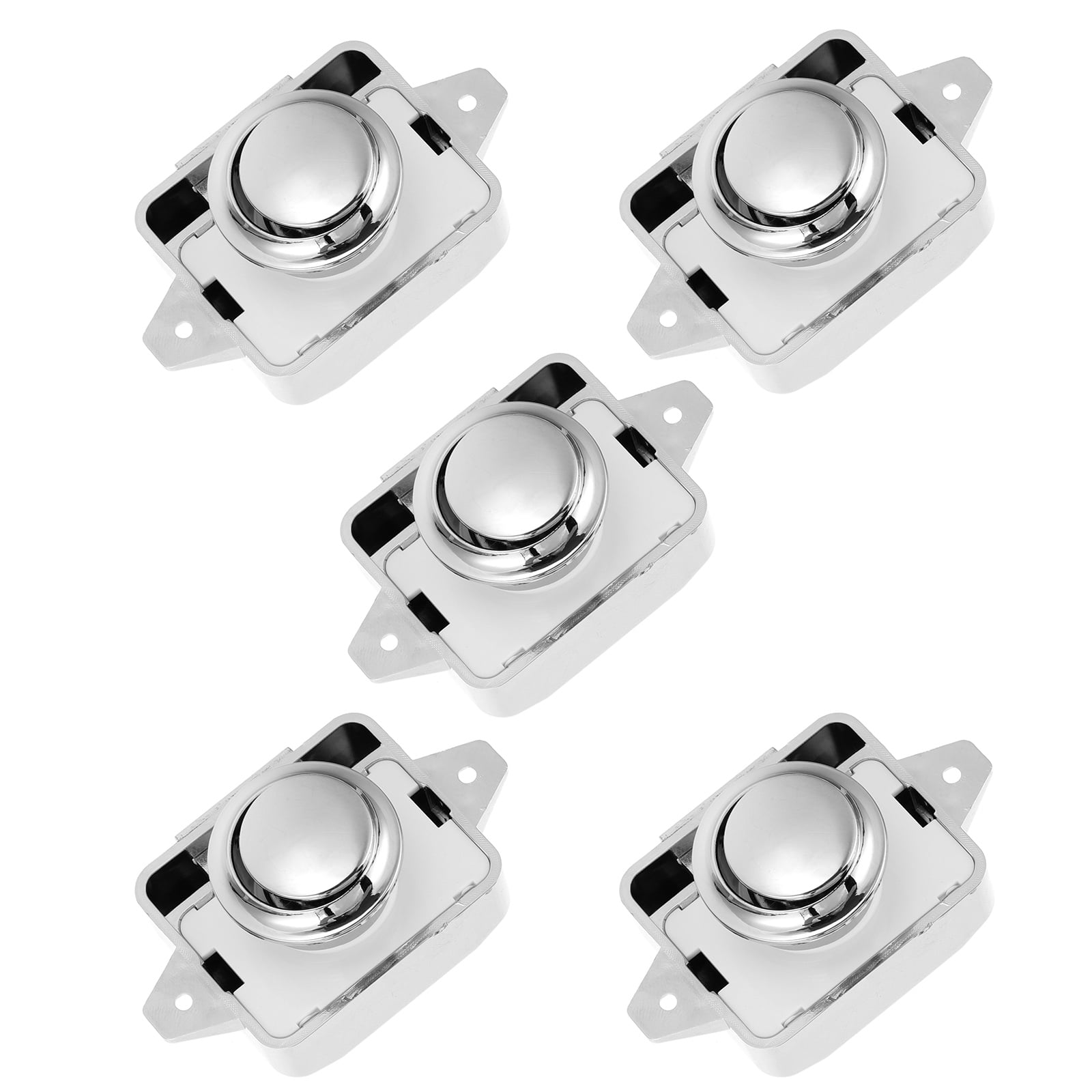 WHAMVOX  5 Pcs Latches Push Button Switch Lock Drawer Cabinet Furniture