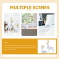 thumbnail image 2 of Miangastore Statue de Cerf de Table Sculpture de Renne Résine Décorations de Bureau Argent 2 Pcs, 2 of 9