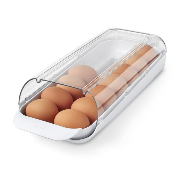 Soporte para Huevos rodantes, dispensador apilable y Organizador para Almacenamiento de refrigerador