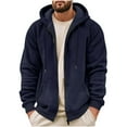 thumbnail image 2 of Pejock Men's Casual Hooded Coat, Zip-Up Loose Fit Sweatshirt Jacket with Pockets for Spring Outdoor Daily Wear, 2 of 3