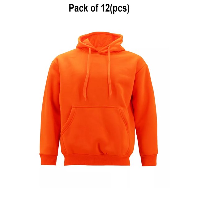 D & S Chandail à Capuche en Molleton, Manches Longues, Lot de 12 - 100 % Polyester, Taille : Adulte