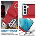 thumbnail image 3 of Elegante funda multifuncional tipo cartera para Samsung S23 Plus con correas, ranura para tarjetas, soporte para anillo, protección para cámara, material de PU, a prueba de golpes, antigolpes., 3 of 5