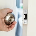 thumbnail image 2 of 4pcs Door Latches Strike Plate Stainless Steel Strike Plates for Interior Doors (T-keyhole), 2 of 6