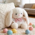 thumbnail image 4 of Easter Bunny Plush Toy with Festive Spring Design, Soft Faux Fur Stuffed Animal for Home Display, Decorative Seasonal Bunny Doll for Spring Celebrations and Holiday Decorations, 4 of 6