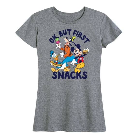 Mickey & Friends - Ok, But First Snacks - Women's Short Sleeve Graphic T-Shirt