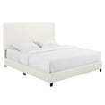 thumbnail image 6 of Bridgevine Home Queen Size White Boucle Upholstered Platform Bed, 6 of 18